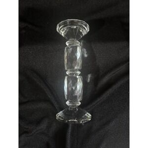 Lafayette Crystal‎ candle holder 10 1/2" Beautiful Square Pattern Cut
